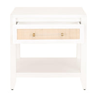 Hiland Rattan And White Nightstand