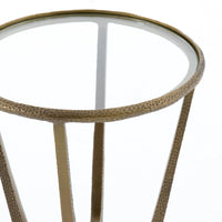 Cagney Aged Brass Accent Table