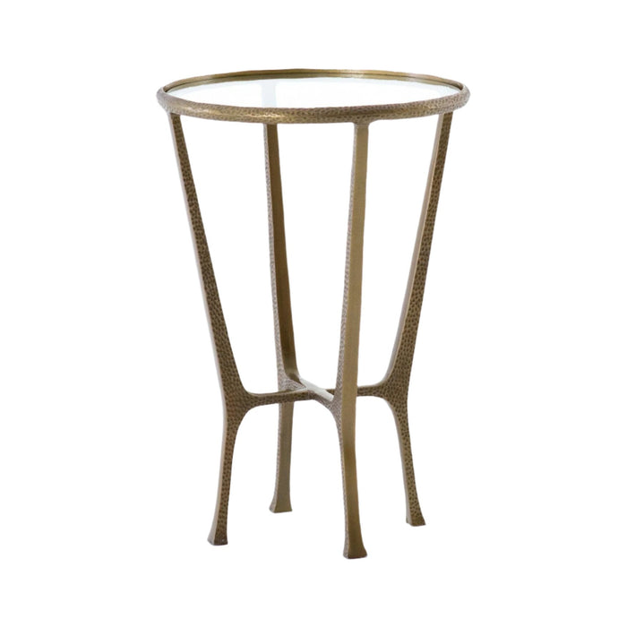 Cagney Aged Brass Accent Table