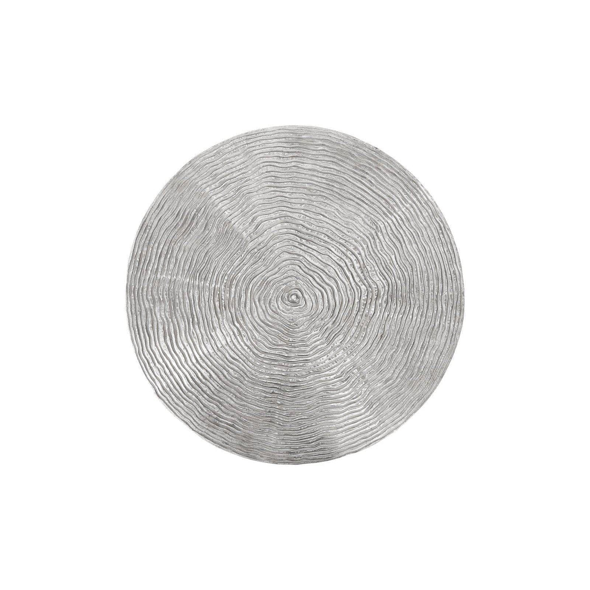 Ripple Gray Aluminum Round Coffee Table