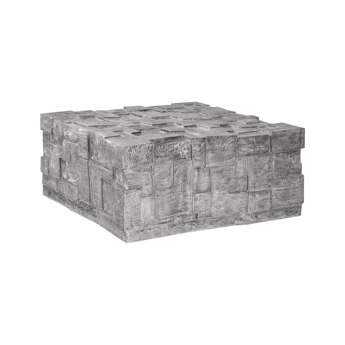 Silver Puzzle Blocks Coffee Table