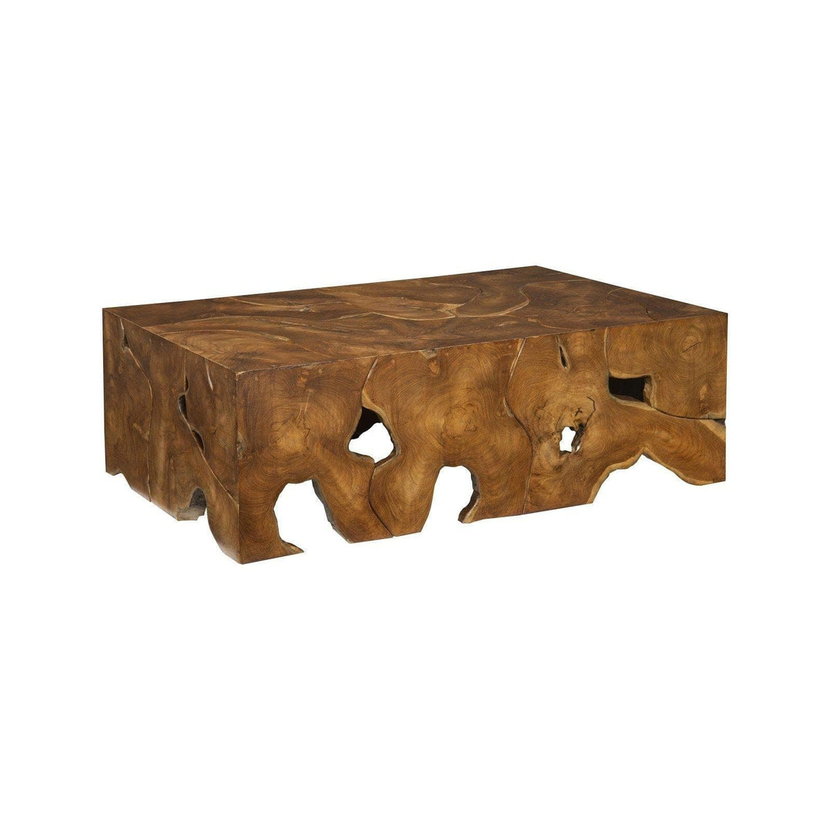 Rectangle Teak Slice Coffee Table