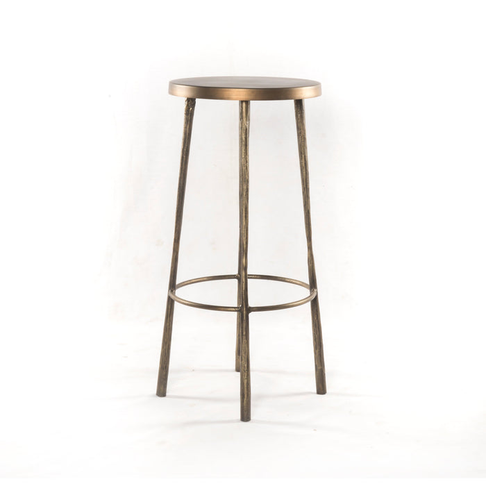 Wharton Antique Brass Bar Stool