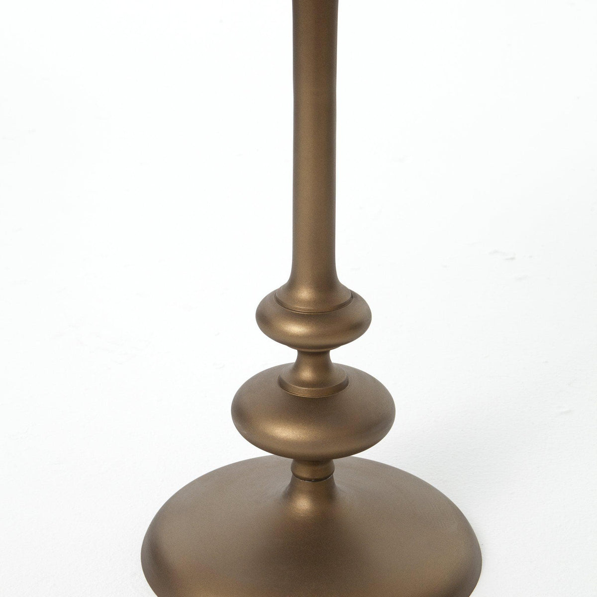 Maude Matte Brass Pedestal Table