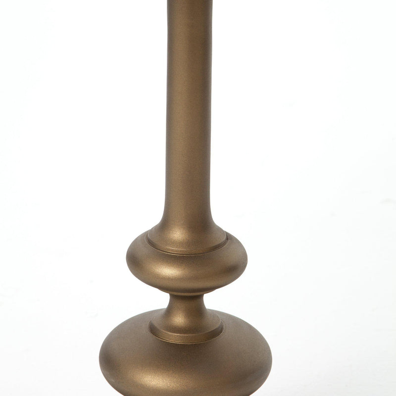 Maude Matte Brass Pedestal Table