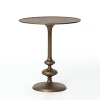 Maude Matte Brass Pedestal Table