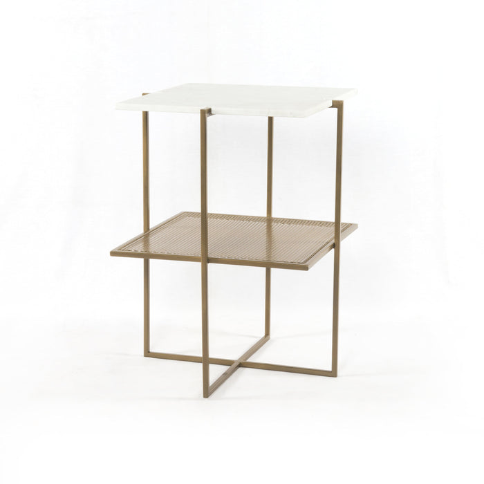 Naomi Antique Brass Accent Table