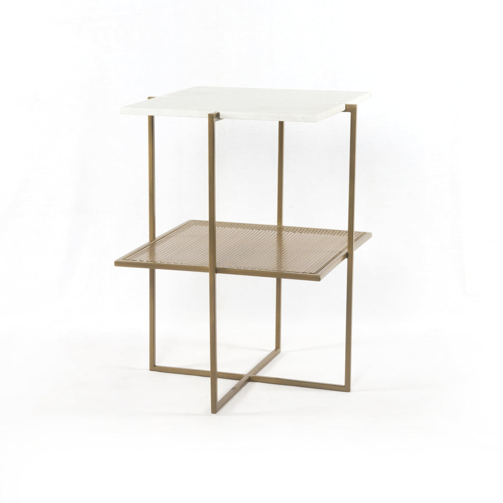 Naomi Antique Brass Accent Table