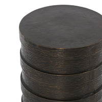 Thatcher Bronze Drum End Table