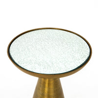 Mackenzi Mod Brushed Brass Pedestal Table