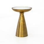 Mackenzi Mod Brushed Brass Pedestal Table