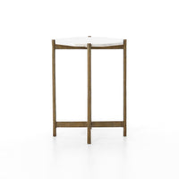 Aubrey Raw Brass Accent Table