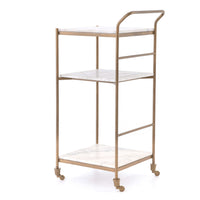 Fallon Antique Brass Bar Cart