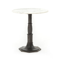 Logan Black Iron & Marble Side Table