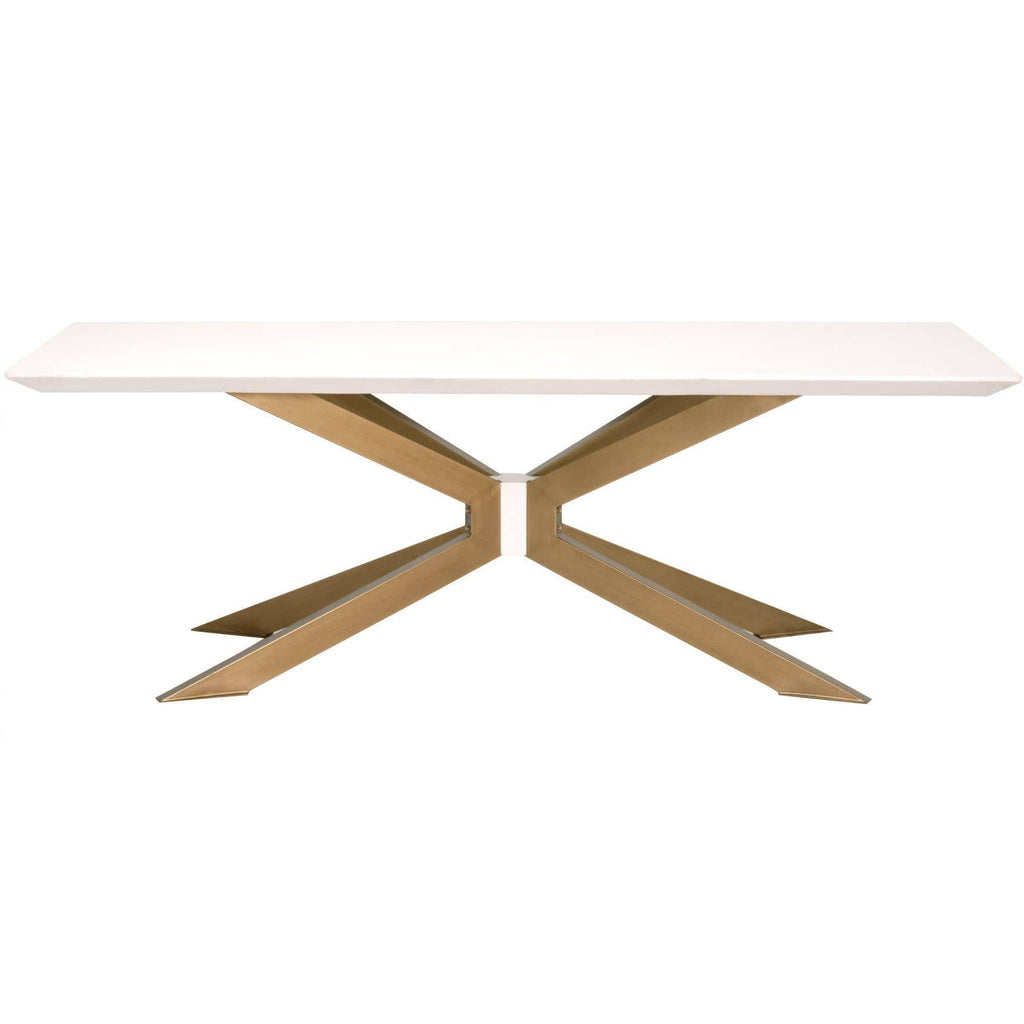 Irene Ivory Concrete Rectangle Dining Table