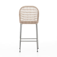 Benito Vintage White Woven Bar Stool