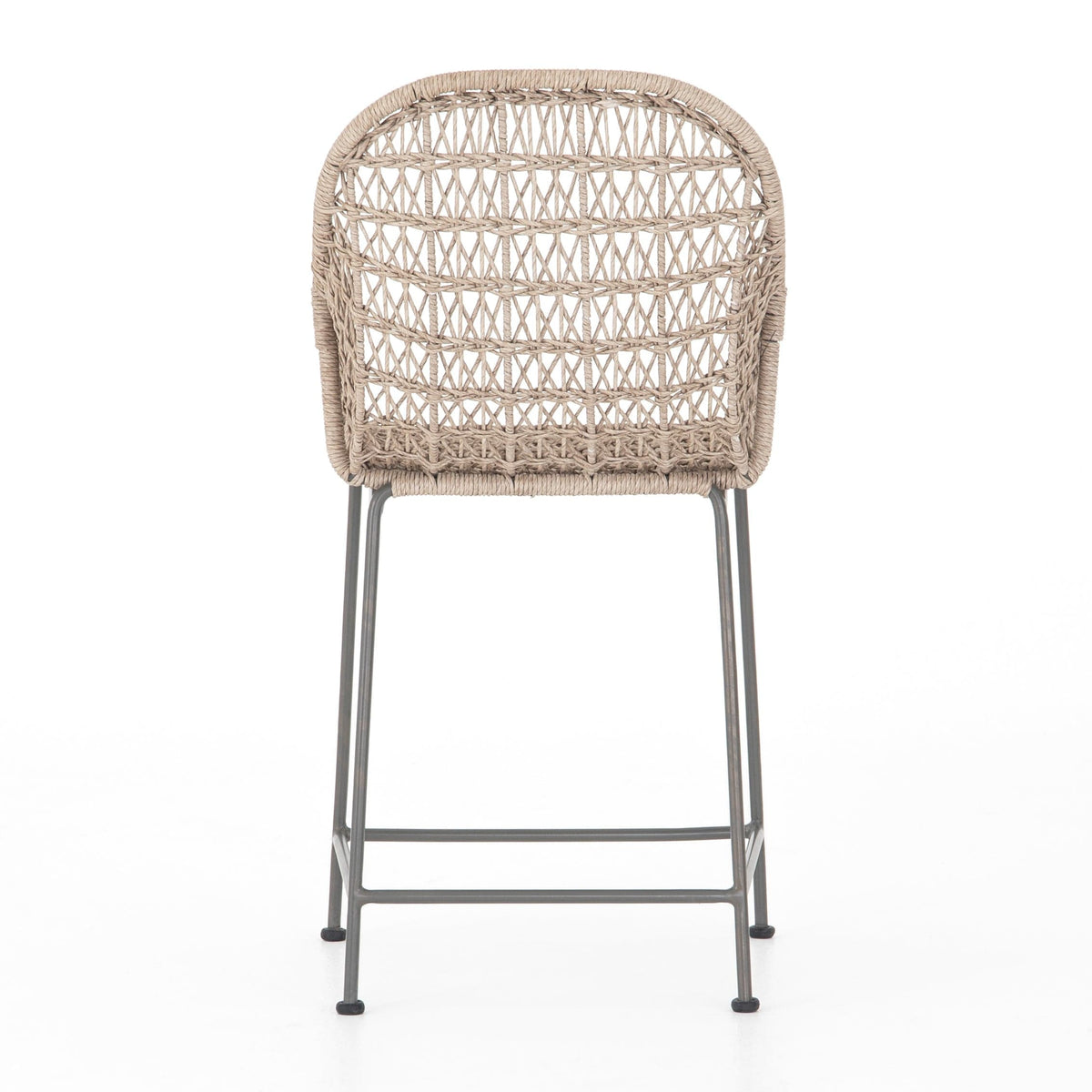 Benito Vintage White Woven Counter Stool