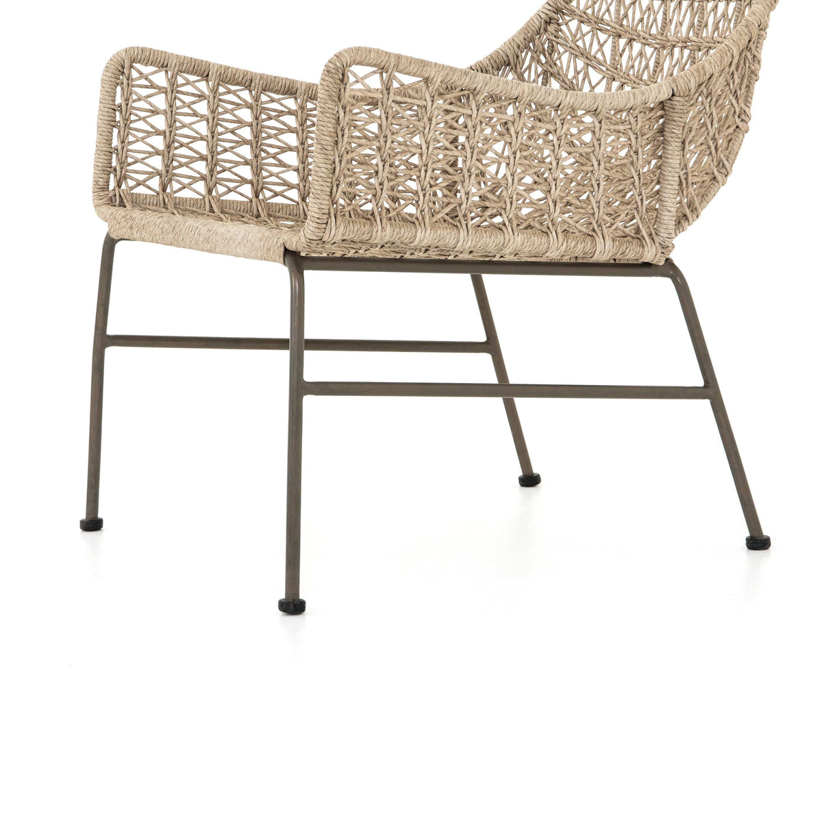 Benito Vintage White Outdoor Woven Club Chair