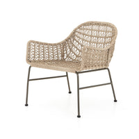 Benito Vintage White Outdoor Woven Club Chair