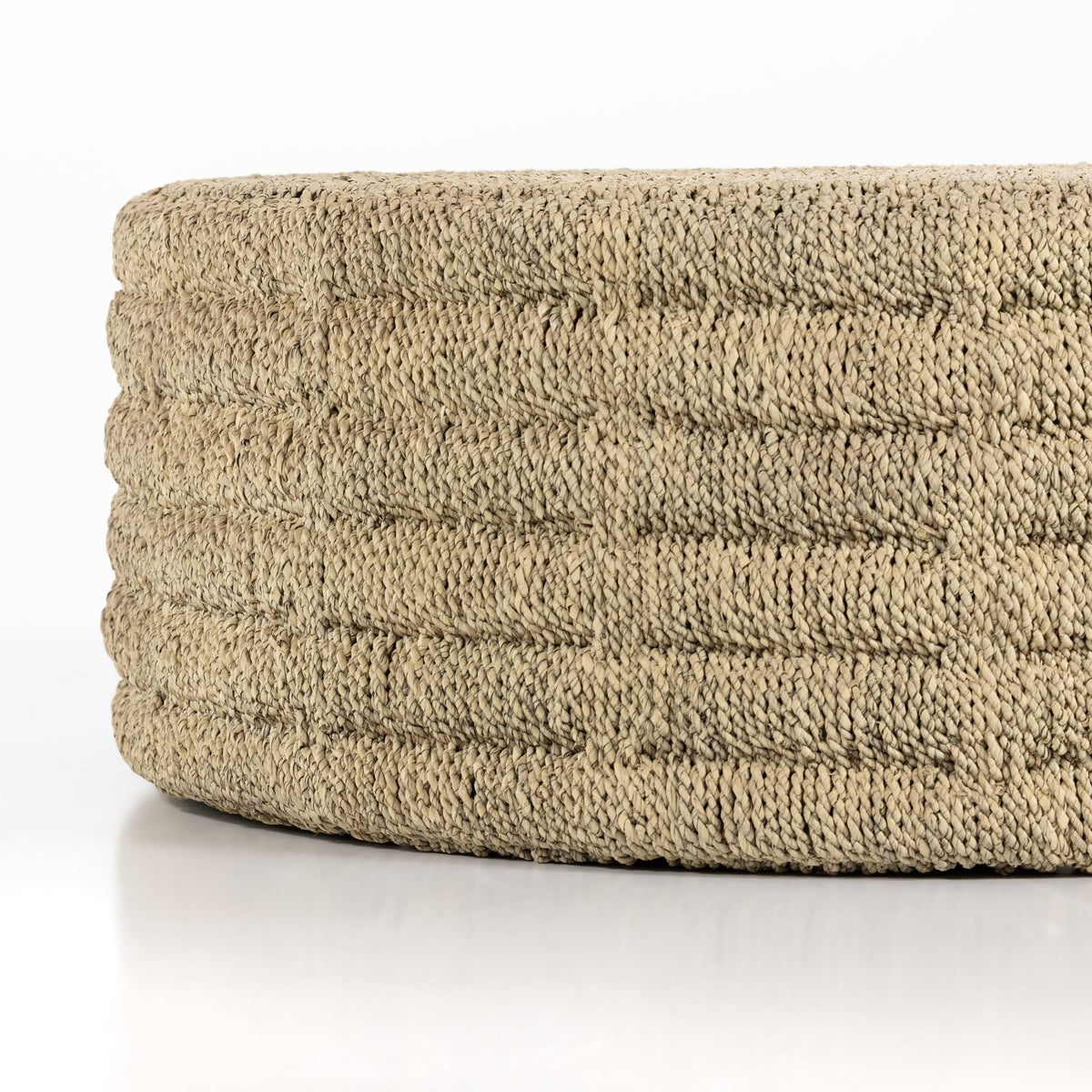 Omara Braided Textured Drum Coffee Table