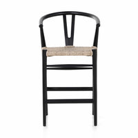 Marlow Black Teak Counter Stool