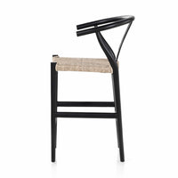 Marlow Black Teak Counter Stool