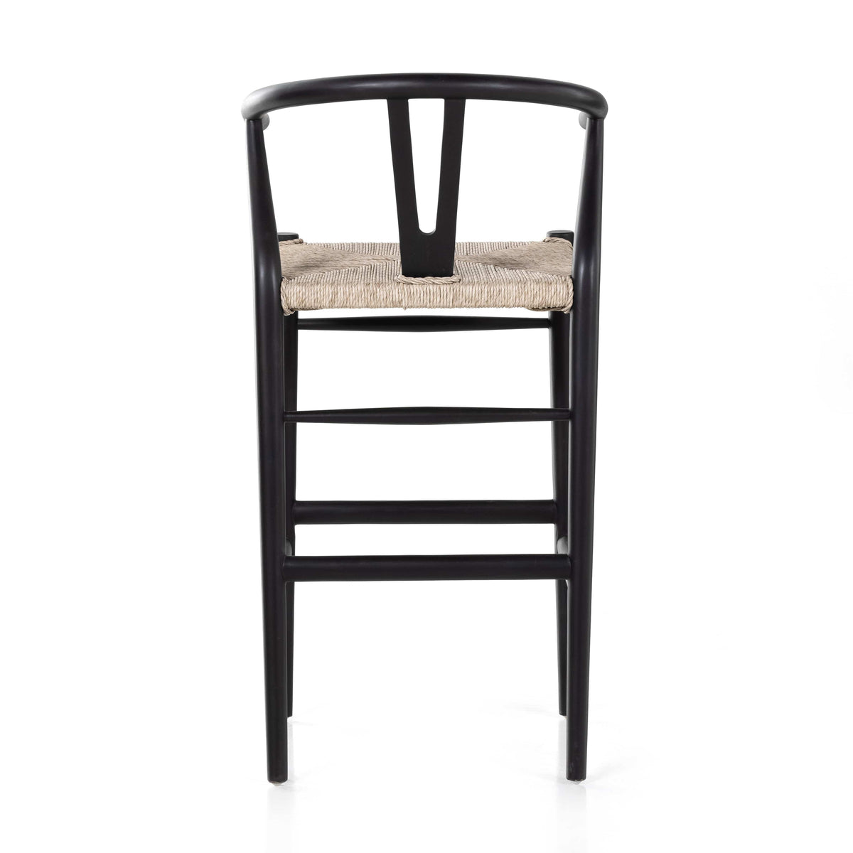 Marlow Black Teak Bar Stool