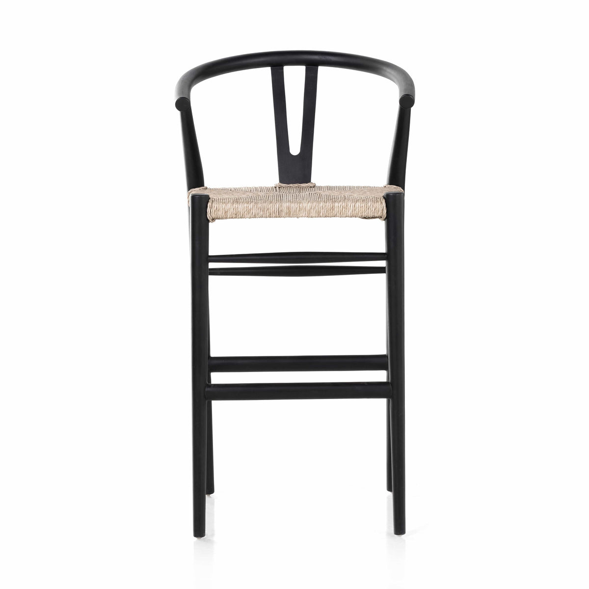 Marlow Black Teak Bar Stool