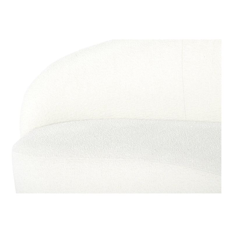 Excelsior Cream Curved Boucle Sofa