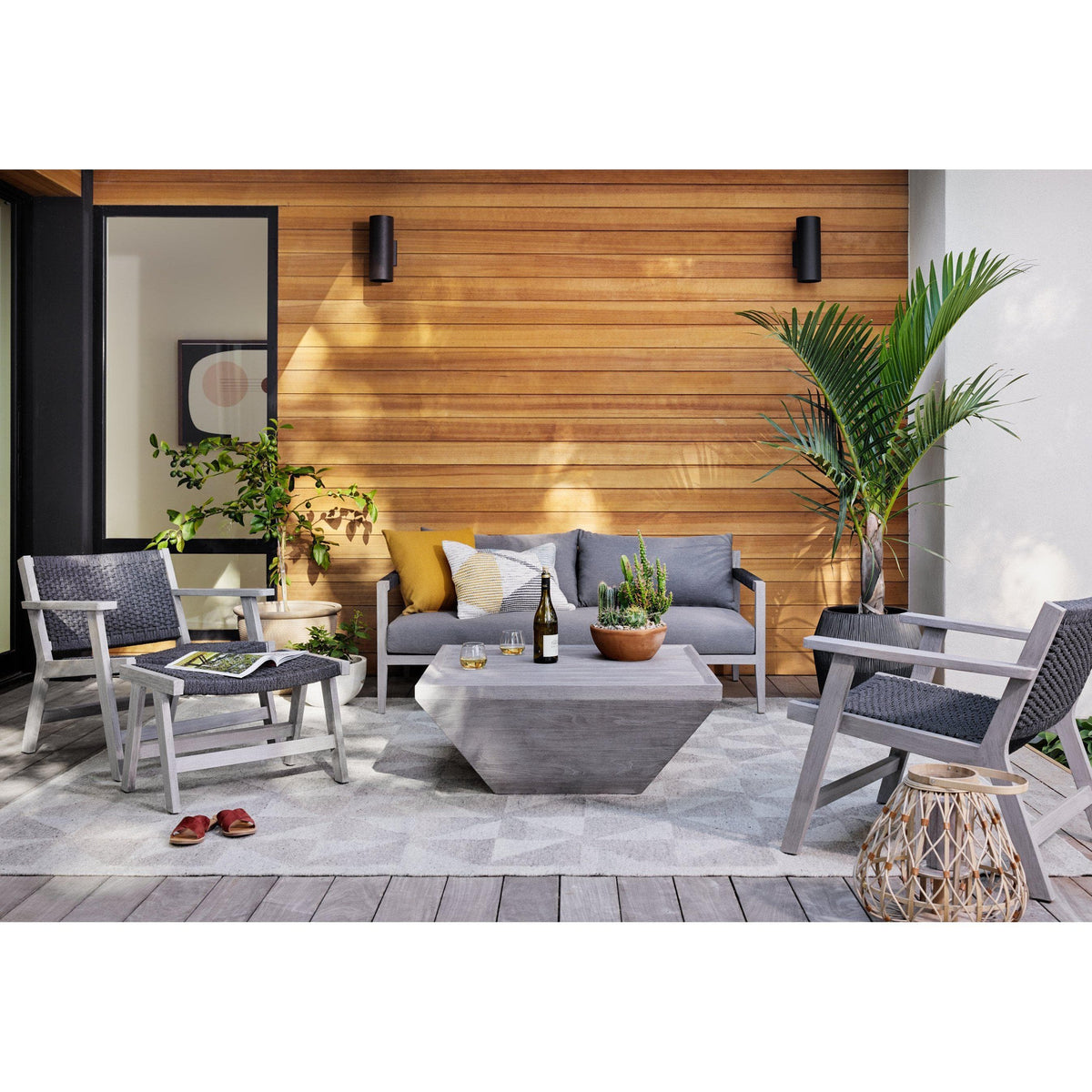 Dalton Grey Outdoor Ottoman