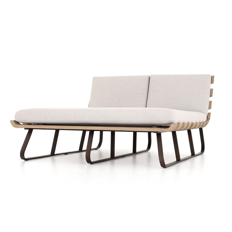 Dannon Stone Grey Outdoor Double Chaise