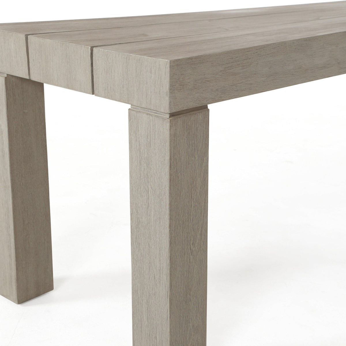 Secilia Grey Teak Outdoor Dining Bench