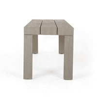 Secilia Grey Teak Outdoor Dining Bench