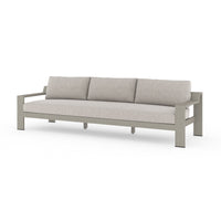 Montie Weathered Grey Teak Outdoor Sofa