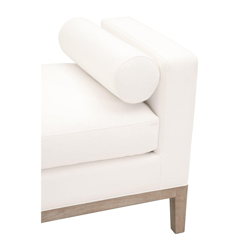 Kellen White Upholstered Bench