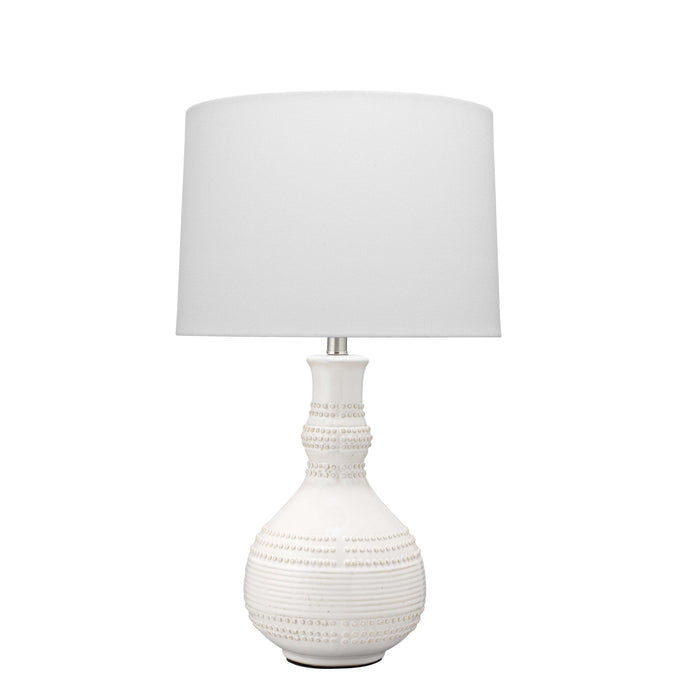 Droplet Table Lamp in White Ceramic