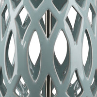 Filigree Table Lamp in Pale Blue Ceramic