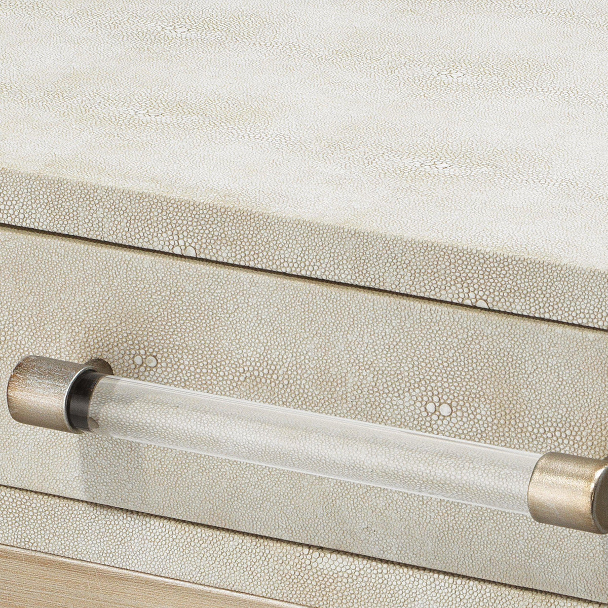 Kain Ivory Shagreen & Brass Side Table