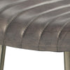 Theo Grey Leather and Nickel Iron Counter Stool