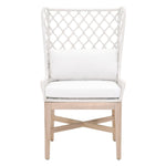 Lattis White Rope Outdoor Wing Chair