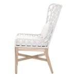 Lois White Rope Outdoor Wing Chair