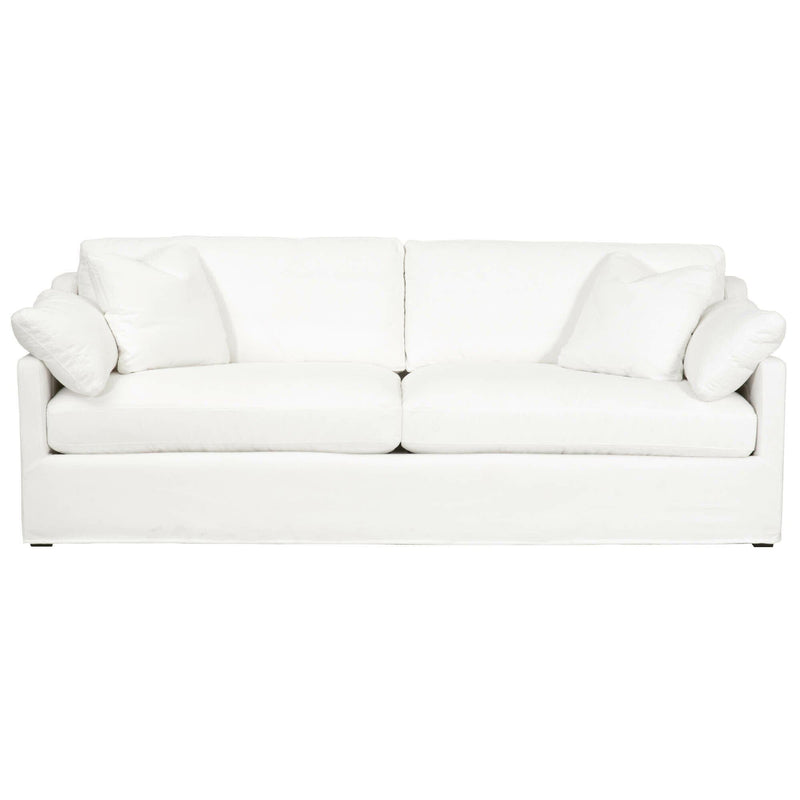 Lena Ivory Slope Arm Slipcover Sofa