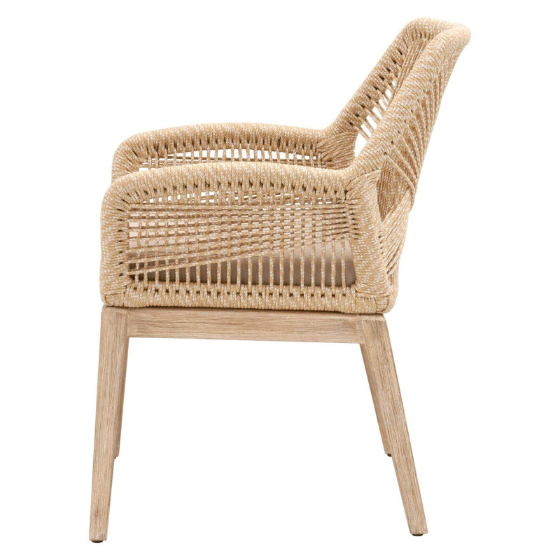 Lulu Sand Rope Dining Arm Chair, Set of 2