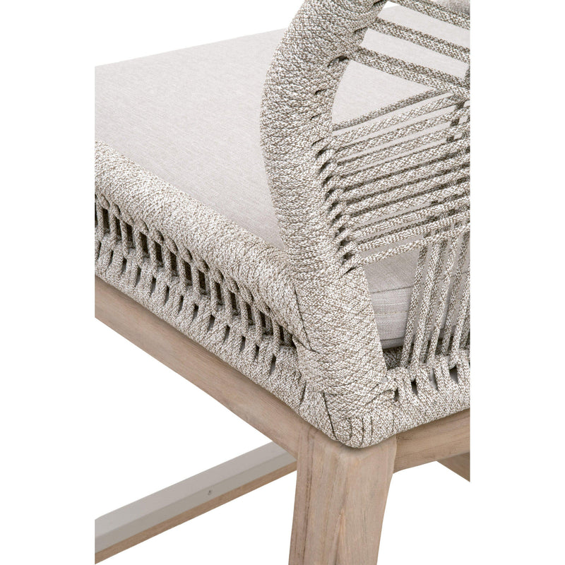 Lulu Taupe Rope Outdoor Counter Stool