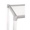 Novel Stainless Steel & Lucite Console Table