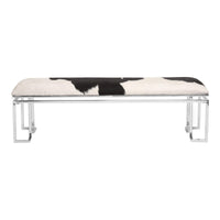 Appa Black & White Hide Bench