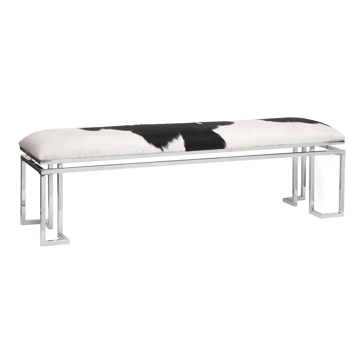 Appa Black & White Hide Bench