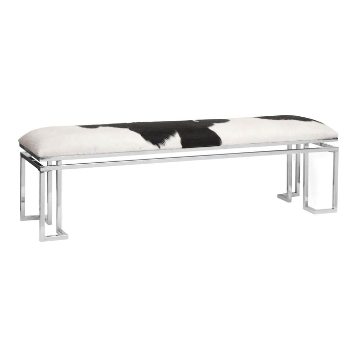 Appa Black & White Hide Bench