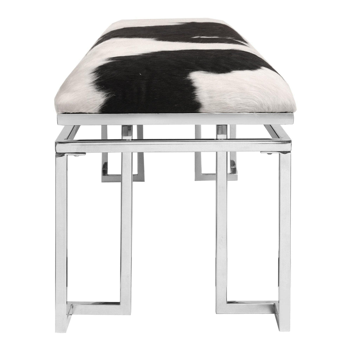 Appa Black & White Hide Bench