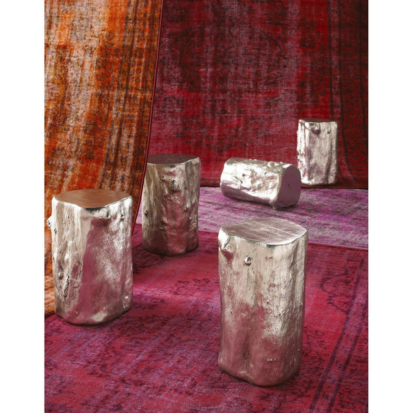 Silver Leaf Log Stool